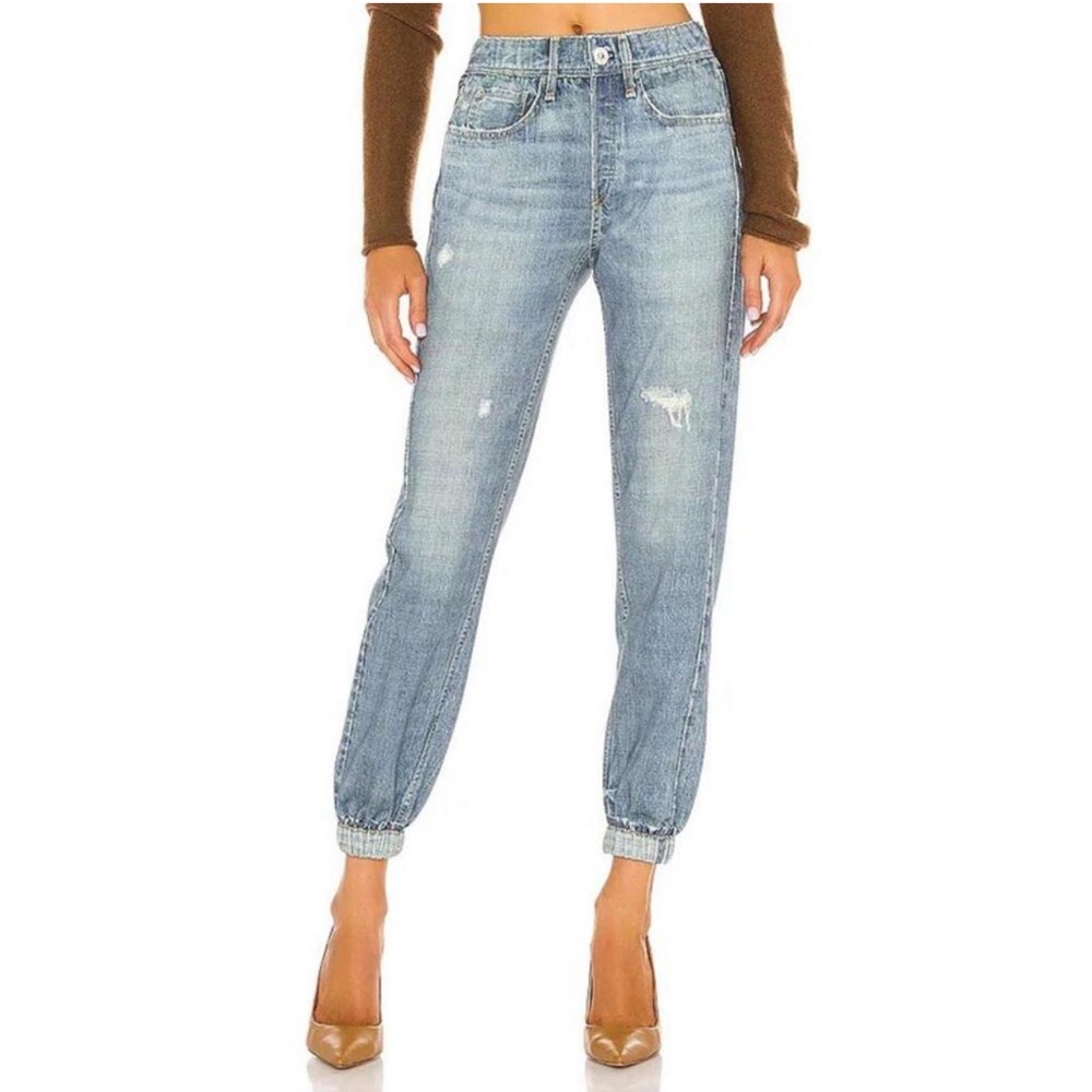 NEW! RAG & BONE Miramar Distressed Jogger Jean Pull on Sweatpant Joggers S